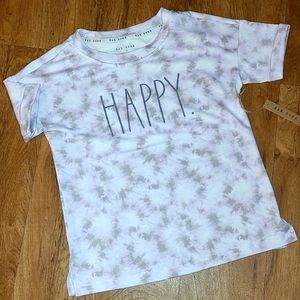 Rae Dunn, Super soft, "HAPPY" top in size XS.